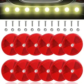 Zqjyus22049 Abnaok 12 Pack Front Reflector Round For Driveway Fence Gate Posts