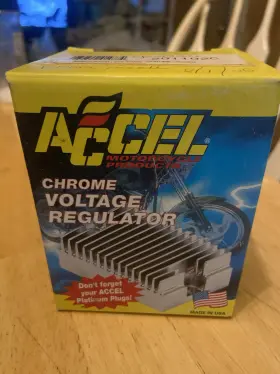74504-78 Accel 201102c New 201102-c Chrome Voltage Regulator Repl Oem 78-81 Xlh Xlch Xls
