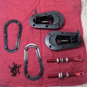 Ach-120-3100 Aerocatch 120-3100 Plus Flush Hood Latch And Pin Kit - Black Carbon Fiber Look