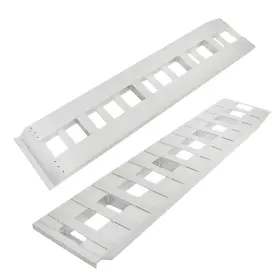 Aud23152d Aftermarket 2pcs 72ftft 14ftft Aluminum Sliver Trailer Ramps 6500lbs Total Beavertail Hook End