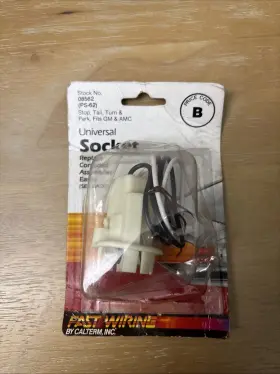 Ps-62 Aftermarket Products Ps62 Nos Fast Wiring Universal Socket Amc/gm That Use 1154/1157 Bulbs