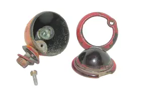 R8-50-1 Allis Chalmers 225038 Vtg A-c Allis-chalmrs Guide Bullet Light Glass Lens Deere Harley Rat Rod