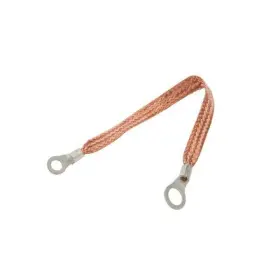 All76329-6 Allstar Performance Copper Ground Strap 6in With 1/4in And 3/8in Ring