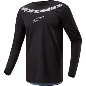 3763824-119-s Alpinestars 2025 Fluid Jersey - Graphite Black/silver Small