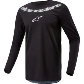 3763824-119-xxl Alpinestars 2025 Fluid Jersey - Graphite Black/silver Xx-large