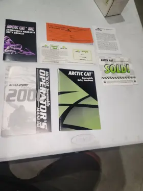 2256-236 Arctic Cat New 2000 Zr Sno Pro Operators Manual Safty Handbook