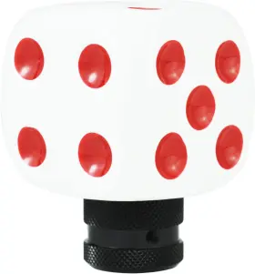 Ark106c Arenbel Dice Style Gear Lever Stick Shifter Knob Car Shift Head Grip White