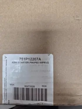 751p12207a Asm New Old Stock Part #751p12207a Electric Starter