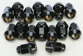 Alugb-14bx Awc 10mm X 1.25 600 Tapered Black Lug Nut 14mm Head - 16 Pack