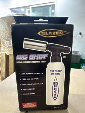 Blazer Products 189-8000 Gt-8000 White/purple Big Shot Torch - Limited Edition Made In Japan