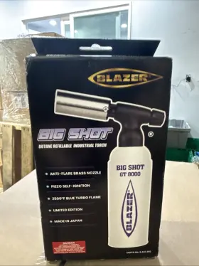 189-8000 Blazer Products Gt-8000 White/purple Big Shot Torch - Limited Edition Made In Japan