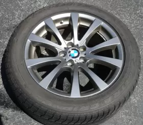 71382 Bmw X5m 2010-2015 19x9 Chrome 5 V Spoke And Goodyear Ultra Grip Tires