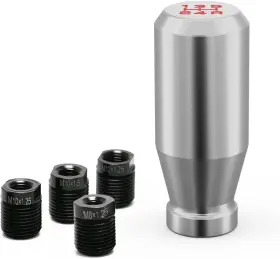Aaw-y-04-01 Branded Sliver 5 Speed Weighted Shift Knobs