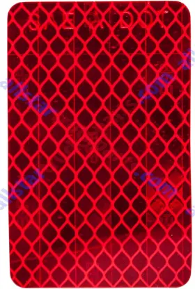 Rs2x3-r-q24 Branded Amber/red 2x3 Rectangle High Visibility 24 Pack Red