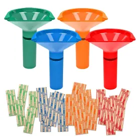 Budgetizer 850015340796 Coin Storage And Sorter Tubes 4 Color Coded Counters 20