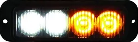 8891132 Buyers Products Amber Clear 4 Led Strobe Light 3 4in