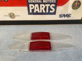 5959150 Cadillac 1967 1968 67 68 Deville Taillight Tail Light Lens Pair Nice Condition