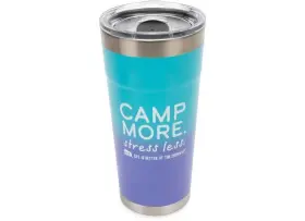 53317 Camco - Libatc Painted Tumbler Camp More/stress Less 20oz