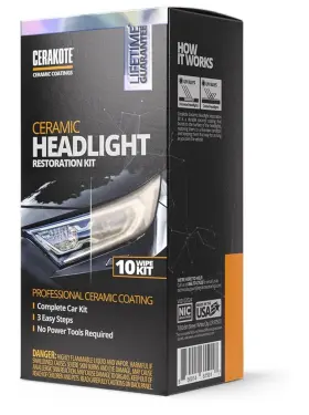 5465481 Cerakote Ceramic Coating Headlight Restoration Kit 10 Wipe