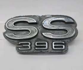 7745748 Chevrolet Ss 396 Rear Deck Emblem Chrome Oem 68ft Chevy Chevelle Used