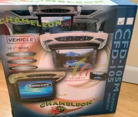 Cfd-105 Concept Flip Down Screen Dvd Cd Player For Van Car Suv Beige And Gray Incl. Cfd105