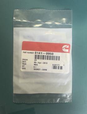 Cummins 0141-0950 Onan Carburetor Gasket New