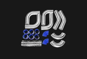Cxracing 1042209001926 2.5 Inch Universal Turbo Intercooler Piping Kit Tube 120 Degree 2mm Thick #oh