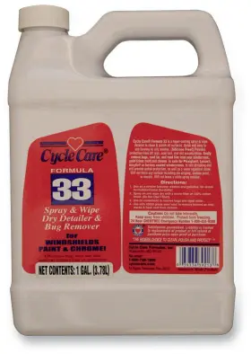 33128 Cycle Care Formulas Formula 33 Spray&wipe Dry Detailer&bug Remover-1gal.-33128