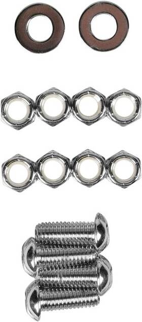 Drag Specialties 248035 Ds Handlebar Lever Mount/master Cylinder Cover Knurled Bolt Set Chrome #248035