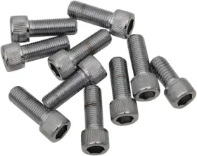 45910 Drag Specialties Fine-thread Knurled Socket Head Bolts 3/8 Inch -24 X 1 10-pack