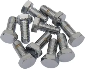 Mpb124 Drag Specialties Ds Coarse-thread Hex-head Bolts 5/16 Inch -18 X 7/8 Chrome 10-pack