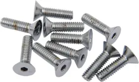 Mpb364 Drag Specialties Ds Countersunk Socket-head Bolts 8-32 X 5/8 Inch Chrome 10-pack