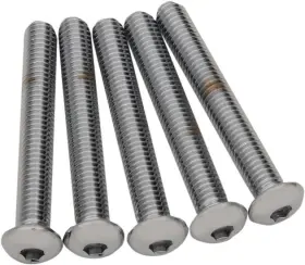 Mpb835 Drag Specialties Ds Button-head Bolts 3/8 Inch -16 X 2-3/4 Chrome 5-pack