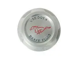 Fr3z-2162-bl Drake Muscle Cars Billet Brake Master Cylinder Cap Cover With Pony