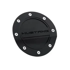 Fr3z-6640526-ma Drake Muscle Cars Fuel Door Comp Series Black With Mustang Logo