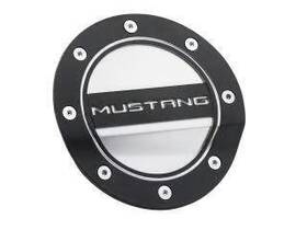 Drake Muscle Cars Fr3z-6640526-mb Fuel Door Comp Series Black/silver Mustang