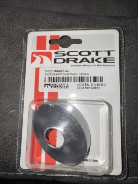Clr-dks-5r3z-18a927-al Drakes Scott Antenna Base Cover Brushed 2005-2009 Ford Mustang 5r3z-18a927-al