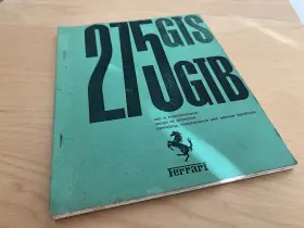 275gtbmnrp Duckyducky Ferrari 275 Gts Gtb Operating Maintenance And Service Handbook Reprint