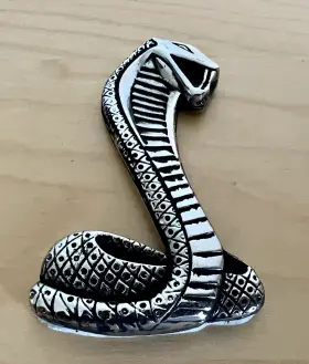 Duckyimports.com 9113784709905 Cobra Snake Metal Emblem Badge Logo For Ford Mustang Shelby Gt Gt500