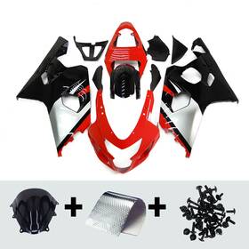 Dxfpark Fwk4-60 #sbanxiyucnf Silver Red Fairings For Gsxr600 Gsxr750 Suzuki 2004 2005 04 05 Abs Fairing Kit