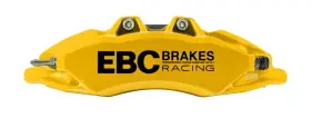 Bbk037yel-1 Ebc Racing Fits 17-21 Honda Civic Type-r Fk8 Yellow Apollo-6 Calipers 380mm