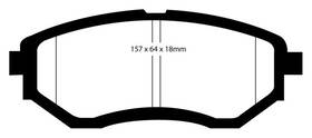 Ebc Dp31583c 16-21 Subaru Wrx 2.0t Excl 2022 Models Redstuff Front Brake Pads