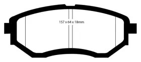 Dp31583c Ebc 16-21 Subaru Wrx 2.0t Excl 2022 Models Redstuff Front Brake Pads