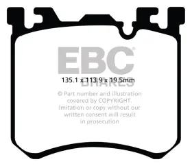 Dp32091c Ebc Fits 10-13 Bmw X5m 4.4 Twin Turbo Redstuff Front Brake Pads