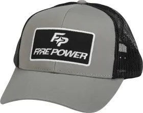 99-8109 Fire Power Curved Bill Hat Grey/black