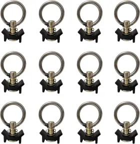 Gd-002 Fishyuan 12 Pack Black L Track Single Stud Fitting With Round Ring Rail