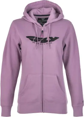 358-0062s Fly Racing Womens Corporate Zip Up Hoodie Mauve Sm