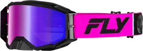 37-5190 Fly Racing Zone Pro Goggle - Pink/black With Iridescent Red Lens