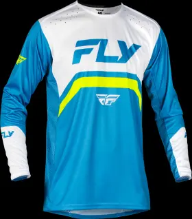 378-052yxl Fly Racing Youth Rayce Bicycle Jersey Blue/white/lime Green Yxl