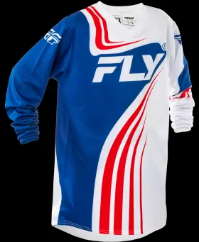 378-222ym Fly Racing Youth F 16 Jersey Red/white/blue Ym